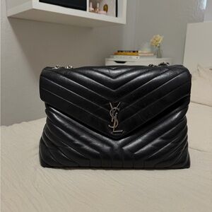 Yves Saint Laurent LouLou Black Quilted Shoulder Bag